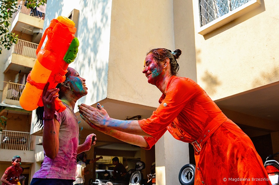 Holi, 6 marca 2015 r., Ahmedabad, Indie © Magdalena Brzezińska 